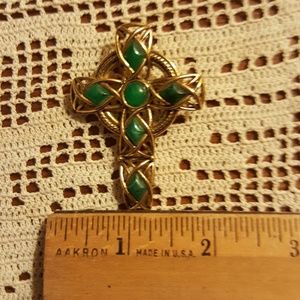 " Gold" cross, Irish, brooch
